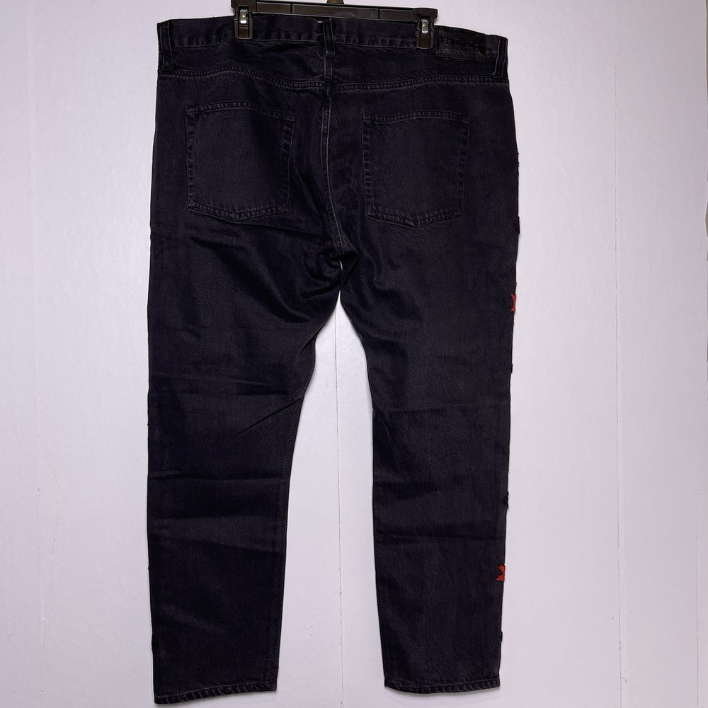 Polo Ralph Lauren 34R Black Avery Beaded Boyfriend  Jeans Aztec Southwestern - Picture 3 of 16